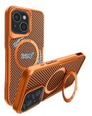 Funda protectora magnetica con soporte rotatorio de anillo 360 iPhone 17E / 16E / 15 / 14 / 13 (ORANGE)