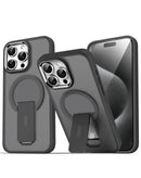 Case magnético transparente para iPhone 13 con soporte plegable negro. Protege tu iPhone con este accesorio SlowBack.