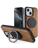 Encuentra la mejor funda de cuero delgada con soporte de carga inalámbrica para iPhone 15 en Xela.