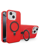 Funda heavy duty con carga inalambrica y atril iPhone 15 - Rojo