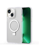 Funda de carga inalambrica Carbon con soporte tipo anillo CLEAR iPhone 15
