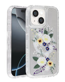 Funda transparente con cargador inalámbrico Flower Design para iPhone 15, disponible en Xela Quetzaltenango.