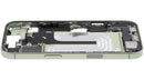 Chasis medio Sage para iPhone 17 (EU/Global) usado, con puerto de carga flex y pequeñas piezas.