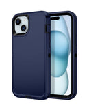 Protege tu iPhone 14 Plus/15 Plus con una funda heavy duty en color azul oscuro y negro en Quetzaltenango.