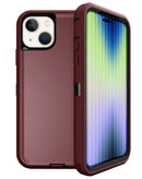 Protege tu iPhone 14 Plus / 15 Plus con esta funda heavy duty en colores MAROON & BLACK en Xela Quetzaltenango.