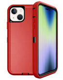 Protege tu iPhone 14 Plus / 15 Plus en Quetzaltenango con esta funda heavy duty en color rojo y negro.