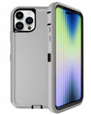 Encuentra la mejor protección para tu iPhone 15 Pro en Quetzaltenango con este resistente case heavy duty en color gris y negro.