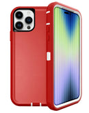 ¡Protege tu iPhone 15 Pro con un estuche heavy duty en colores rojo y blanco en Quetzaltenango!