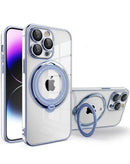 Funda transparente magnética con soporte anillo Magsafe para iPhone 15 Pro en Xela Quetzaltenango.