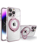 Encuentra la funda transparente magnética con soporte de anillo Magsafe para iPhone 15 Pro en Xela Quetzaltenango.