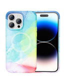 ¡Protege tu iPhone 15 Pro con estilo con la funda de carga inalámbrica Full Ink Painting RAINBOW en Quetzaltenango!