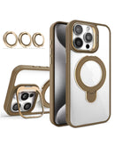 Consigue tu funda transparente magnética con 2 soportes y lente para cámara para iPhone 15 Pro en Quetzaltenango.