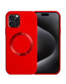¡Protege tu iPhone 15 Pro con estilo en Xela Quetzaltenango con nuestra funda de silicone soft solid con carga inalambrica color rojo!