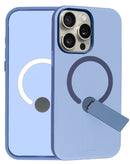 Funda magnetica robusta con soporte iPhone 15 Pro Max (AZUL)