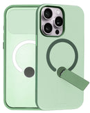 Funda shockproof rugger magnetica con soporte iPhone 15 Pro Max (Verde)