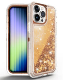Encuentra las mejores fundas protectoras glitter liquid bumper en color Rose Gold para iPhone 15 Pro Max en Xela Quetzaltenango.