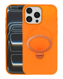 Case Pastel Shield Carbon Fiber Magnetic Kickstand iPhone 15 Pro Max (ORANGE)