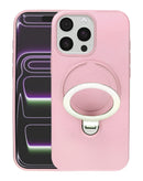Funda Pastel Shield Carbon Fiber Magnetic Kickstand iPhone 15 Pro Max (PINK)