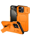 Funda naranja magnética deslizable para lente de cámara, con soporte integrado, accesorio protector SlowBack.