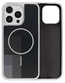 Case con patron de color tejido iPhone 15 Pro Max (Negro)