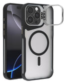 Funda mate transparente con carga inalambrica iPhone 15 Pro Max (Negro)