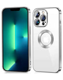 Protege tu iPhone 15 Pro Max plateado con una funda transparente con carga inalámbrica en Xela.