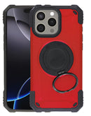 Hybrid Tuff Case con soporte magnetico iPhone 15 Pro Max (RED)