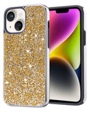 Funda Bling Diamond de doble capa iPhone 14 Plus/15 Plus ORO