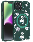 Protege tu iPhone 14 Plus o 15 Plus con estilo con este case Flower Design con carga inalámbrica en Quetzaltenango.