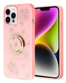 Encuentra la tapa trasera de lujo diamante brillante con aro en color PINK para iPhone 15 Pro en Quetzaltenango.