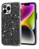 Funda Bling Diamond de doble capa protectora - BLACK iPhone 15 Pro