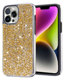 Funda Bling Diamond de doble capa protectora iPhone 15 Pro - GOLD