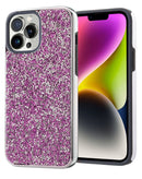 Funda de proteccion de doble capa Bling Diamond - PINK iPhone 15 Pro