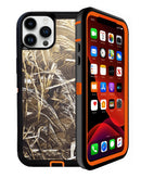 Protege tu iPhone 15 Pro con esta funda heavy duty en color camo naranja en Xela.