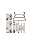Kit de botones de titanio natural para iPhone 15 Pro/Pro Max, repuesto de alta calidad para reparación.