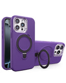 Protector heavy duty morado con carga inalámbrica y soporte para iPhone 15 Pro Max en Xela Quetzaltenango.