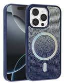 Tapa trasera con cristales de diamante bling para iPhone 15 Pro Max con carga inalámbrica en Quetzaltenango.