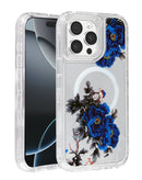 Protege tu iPhone 15 Pro Max con una funda transparente de diseño floral y cargador inalámbrico en Xela.