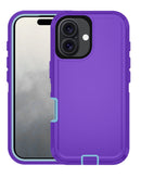 Protege tu iPhone 16 con estilo con esta funda heavy duty en color morado y turquesa en Quetzaltenango.