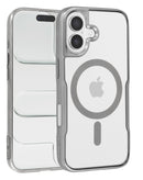Elige el mejor Case magnético glossy y transparente Plateado para iPhone 16 en Quetzaltenango.