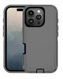 Protege tu iPhone 16 con esta funda heavy duty en color negro y gris oscuro en Quetzaltenango.