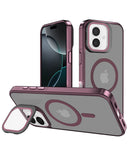 Encuentra el estuche transparente slim con soporte para cámara y carga inalámbrica para iPhone 16 en Xela.