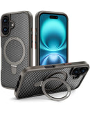Protege tu iPhone 16 con estilo con esta funda de fibra de carbono magnética color gris en Xela Quetzaltenango.