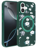 Compra un hermoso y funcional case de carga inalámbrica con diseño de flores para iPhone 16 en Quetzaltenango.