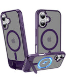 Encuentra la mejor Funda MagSafe con soporte metal para iPhone 16 de color morado en Xela Quetzaltenango.
