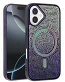 Protege tu iPhone 16 con estilo con este case con carga inalámbrica Bling Diamond Crystal en color PURPLE en Xela Quetzaltenango.