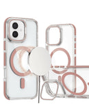 Encuentra la mejor funda transparente magnética delgada con soporte para cámara para tu iPhone 16 en Quetzaltenango.
