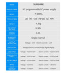 Fuente de poder anti-interferencia DC SUNSHINE P-3005A (30V5A / 110V) en Quetzaltenango, ideal para talleres y mayoristas.