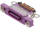 Puertos de carga iPhone 16 / 16 Plus en color rosa, paquete de 10, ideal para reparaciones de iPhone en Quetzaltenango.