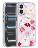Encuentra la mejor funda Magsafe de doble capa con diseño floral en LIGHT PINK para iPhone 16 Plus en Quetzaltenango.